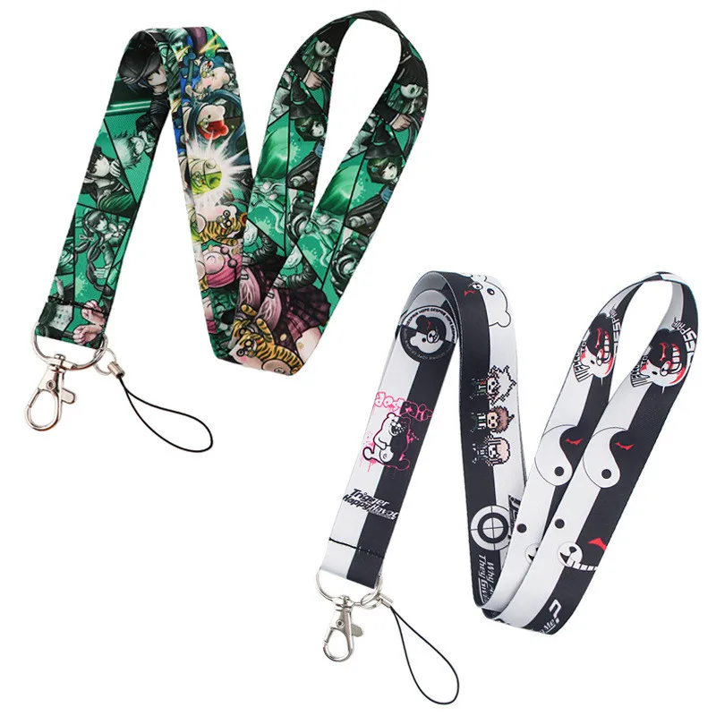 

Anime Danganronpa Keychain Cartoon Lanyard for ID Card Pass Gym Mobile Phone USB Badge Key Ring Holder Neck Straps Accessories