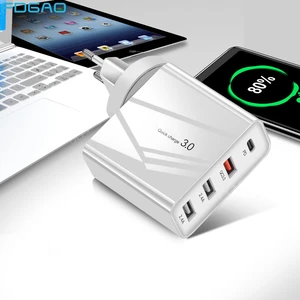 fdgao 48w usb charger quick charge 3 0 pd fast charger us eu uk au plug phone adapter typc c charger for iphone 13 xiaomi huawei free global shipping