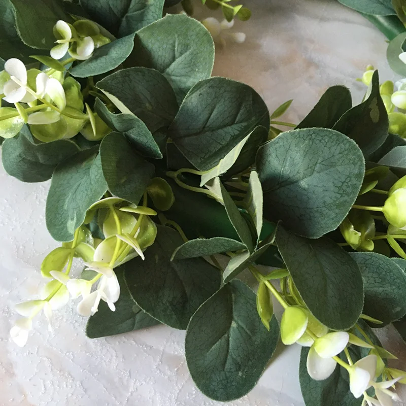 

Eucalyptus Wreath Artificial Plants Background Wall Window Decorative Wedding Party Supplies Gifts DIY Christmas Home Decoration