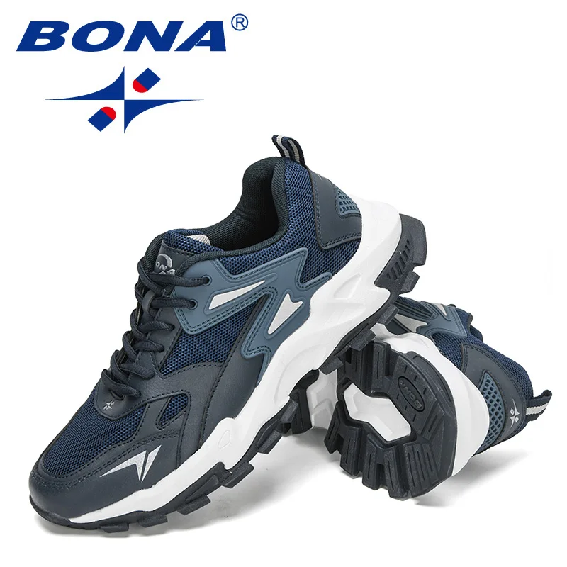 BONA 2022 New Designers Classics Running Shoes Men Luxury Brand Breathable High Quality Trainer Sneaker Man Jogging Footwear