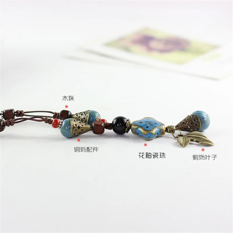 2023 Восстановление древних путей - популярная керамическая цепочка с подвеской в виде кисти листьев на длинном ожерелье - ювелирное изделие лучший подарок.