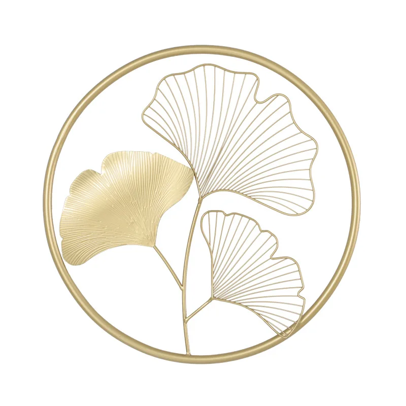 

Nordic Simulation Ginkgo Leaf Iron Art Pierced Wall Hangings Creative Living Room Entryway Metal Wall Art Decorations X2677