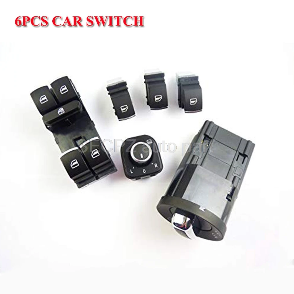 

window mirror headlight switch for vw jetta 6 golf gti 5 6 touran tiguan caddy passat b6 cc 5nd959857 5nd959565b 5nd941431a