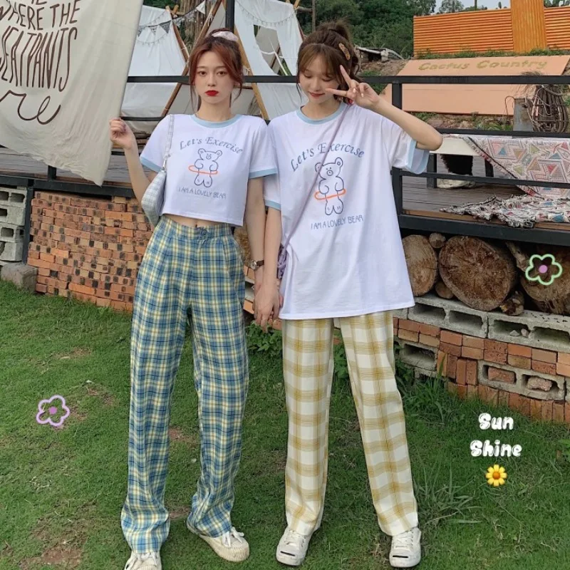 Повседневный костюм Женская Летняя короткая одежда для подружек футболка +