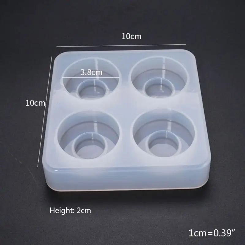 

13MC Silicone Crystal Epoxy Resin Mold Round Drawer Handle Casting Mould Handmade DIY