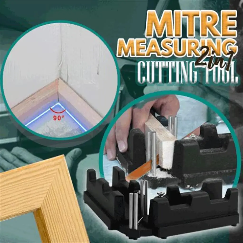 

2in1 Mitre Measuring Cutting Tool Sawing Mitre Angles Cutting Tool For Pipeline Installation, Home Improvement, Carpentry Work