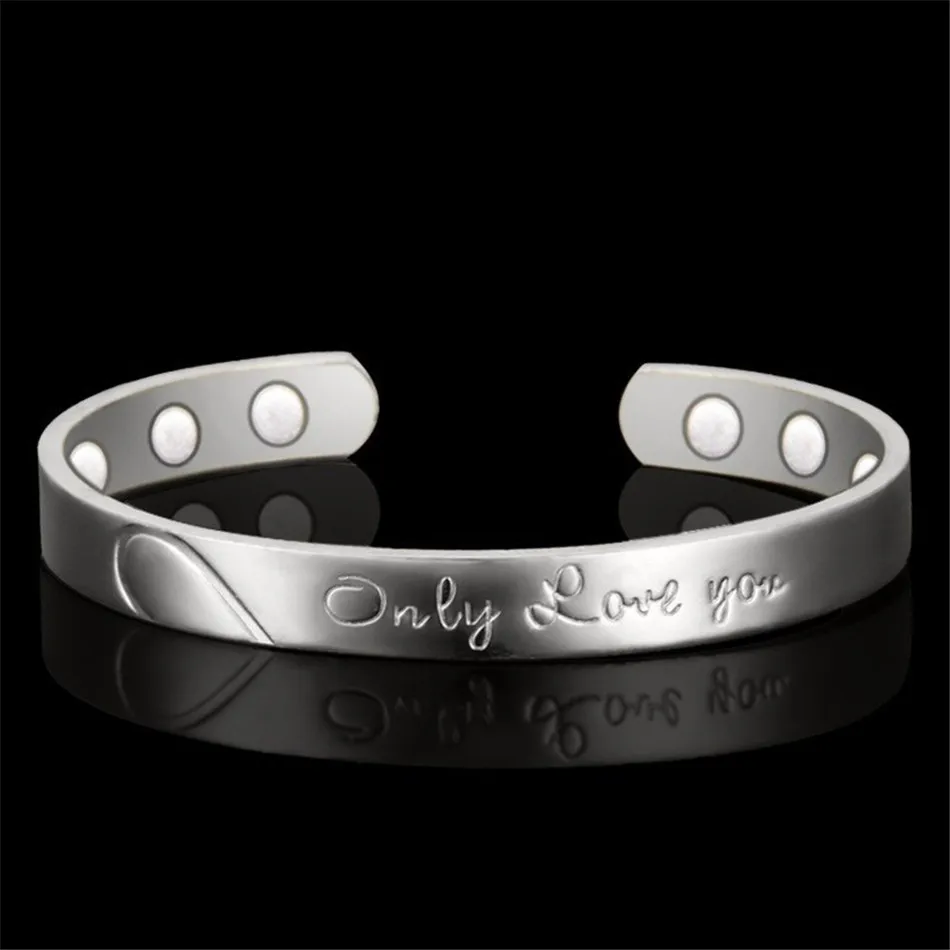 Магнитный медный регулируемый браслет Heal Energy креативный открывающийся для пары