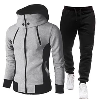 mens set winter zipper jacket pants 2 pieces sports suit male slim casual tracksuit outfit mens clothing