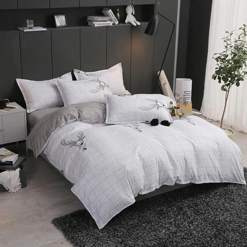 Лидер продаж 4 шт. набор постельного белья в скандинавском простом стиле с