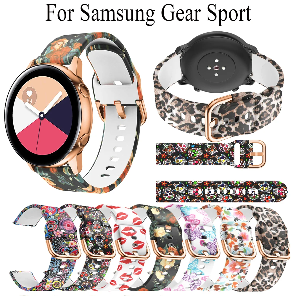 

Soft silicone Original 20mm Straps For Samsung Galaxy Watch Active 2 40/44mm / 3 41mm smartwatch wristband For Huawei GT 2 42mm
