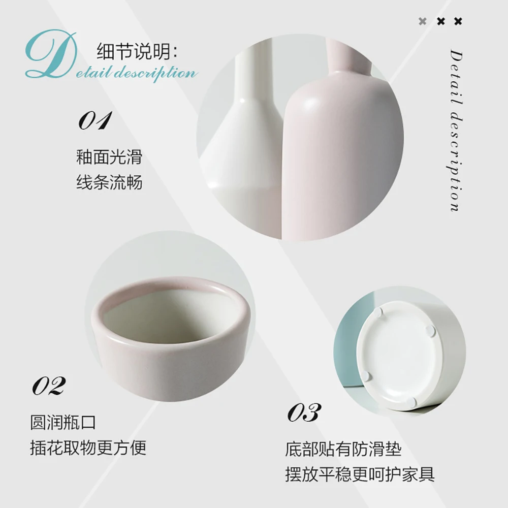 

Nordic Minimalist Ceramic Vase Decoration Home Decor Modern Large Flower Vase Table Living Room Decoration Household Gift Ideas