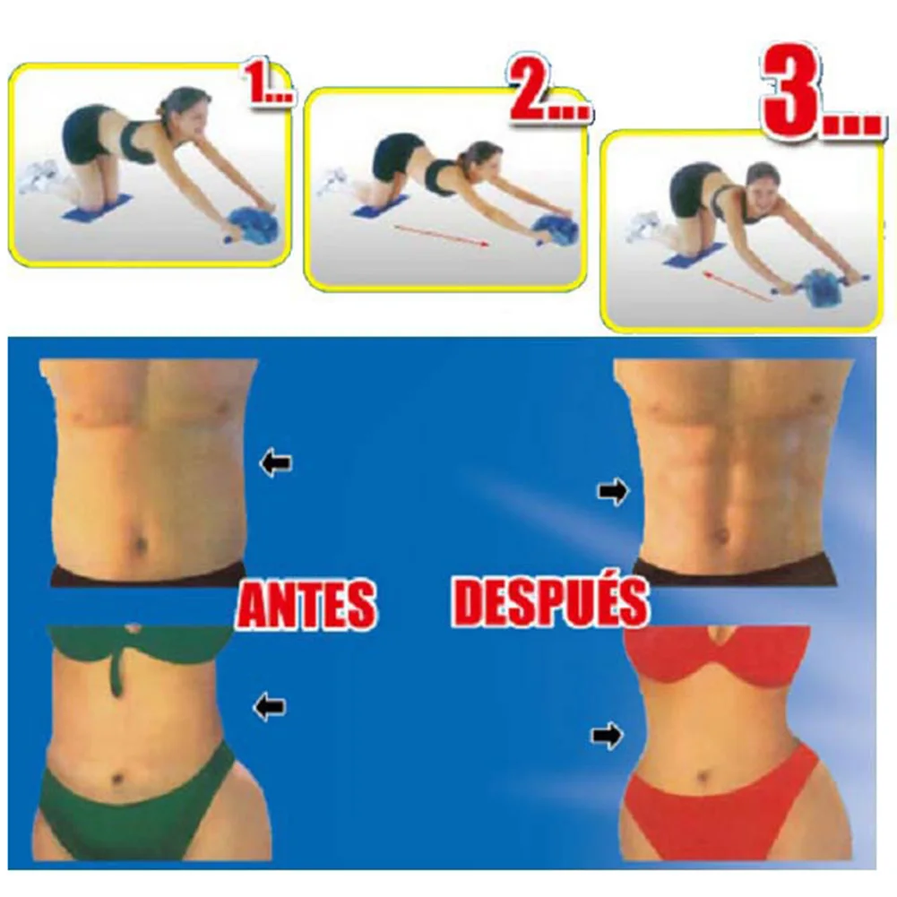 

Fitness Exercise Home Wear Resistant Abdominal Wheel Body Building Sports Anti Slip Gym Ab Roller Training Four-wheeled Portable