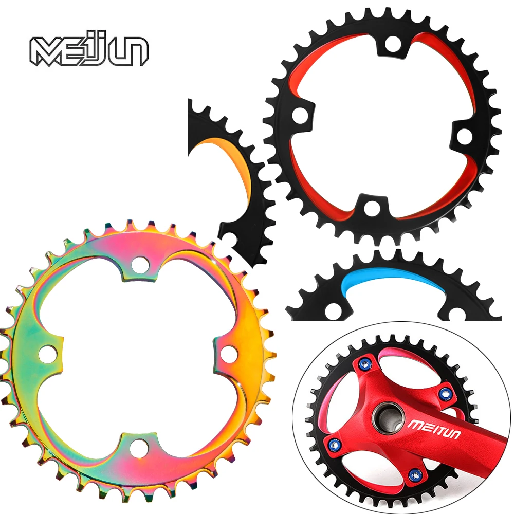 Горный велосипед зубчатый круг скорости велосипеда 32T 34T 36T 38T модифицированный одиночный одиночный 104BCD MTB Bike Cycling.