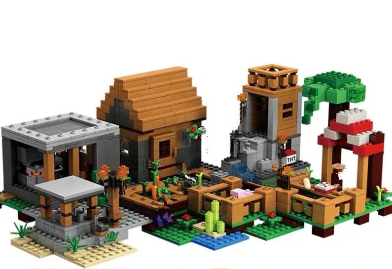 838 шт. ферма дача строительные блоки техника совместимая деревня дом фигуры