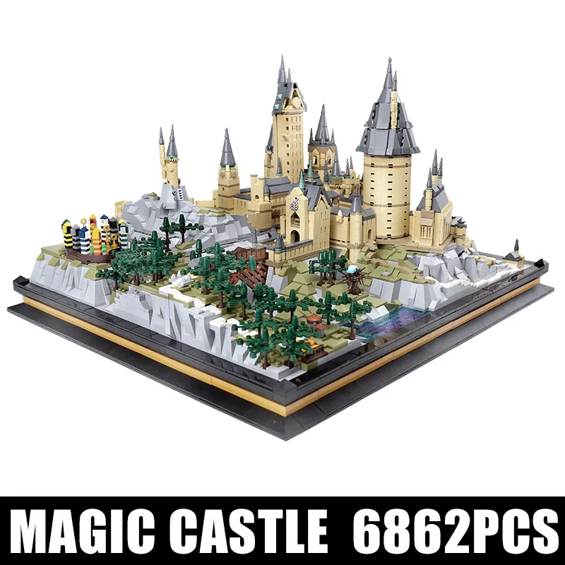 

Mould King 22004 Movie Series Toys The Magic School Castle Model Building Blocks Kids Educational Birthday Gifts Toys For Child