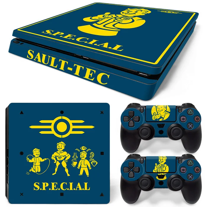 Мультяшный дизайн для PS4 тонкая консоль и контроллеры наклейки для ps4 тонкая кожа Наклейка для ps4 тонкая виниловая наклейка