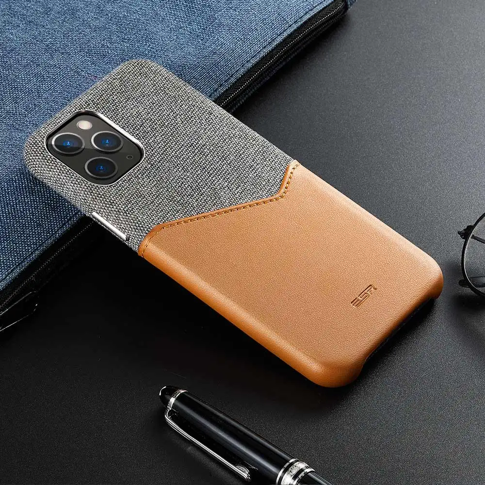 Чехол ESR для iPhone 11 Pro XR XS Max, брендовый Роскошный кожаный чехол со слотом для карт, противоударный чехол-кошелек для iPhone iphon