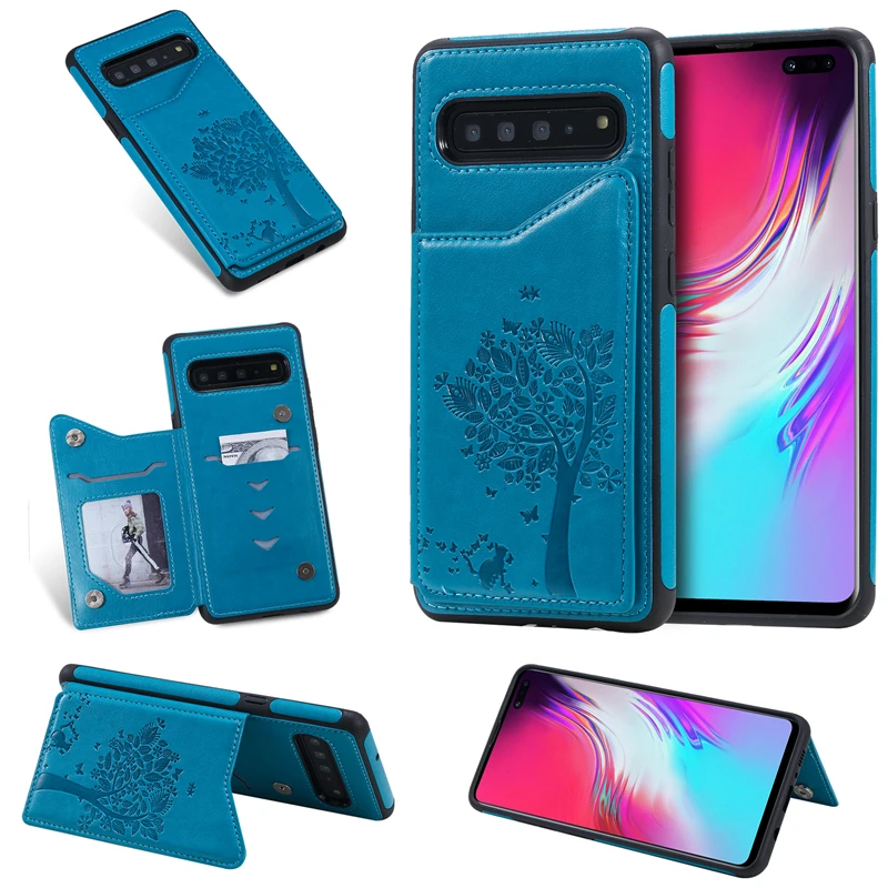 3D Embossingt чехол для телефона Samsung Galaxy S8 S9 S10 S10E Note 8 9 10 плюс 5 г Роскошный кожаный