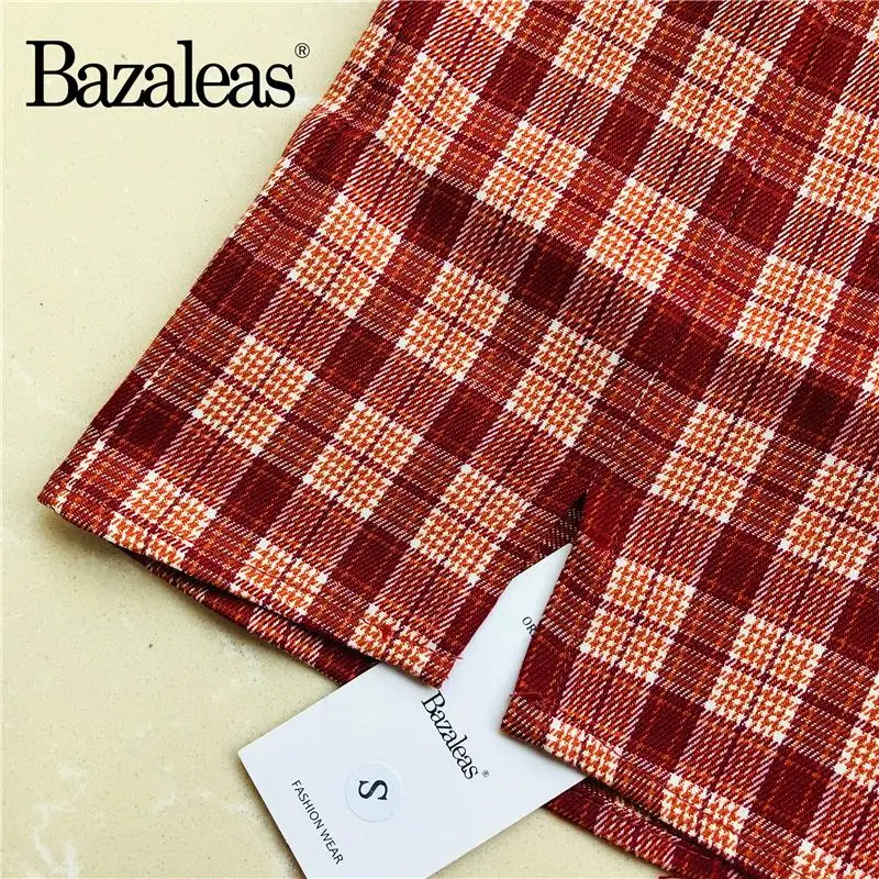 Женская юбка-трапеция в клетку красная облегающая клетчатая мини-юбка с высокой