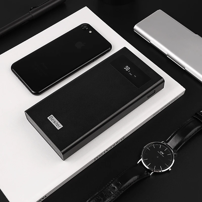 Внешний аккумулятор Besiter с 2 USB портами и поддержкой быстрой зарядки 20000 3 0