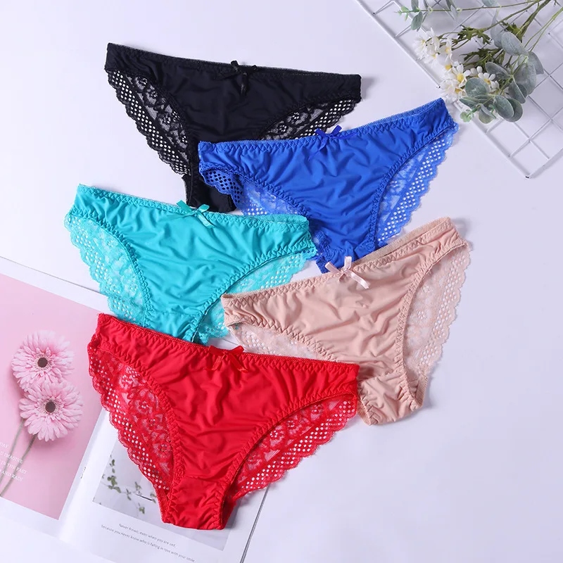 

New Sexy Lace Panties Woman Thin Underwear Sexy Lingerie Female Briefs Cute Comfortable Panty Solid Color Transparent Underpants