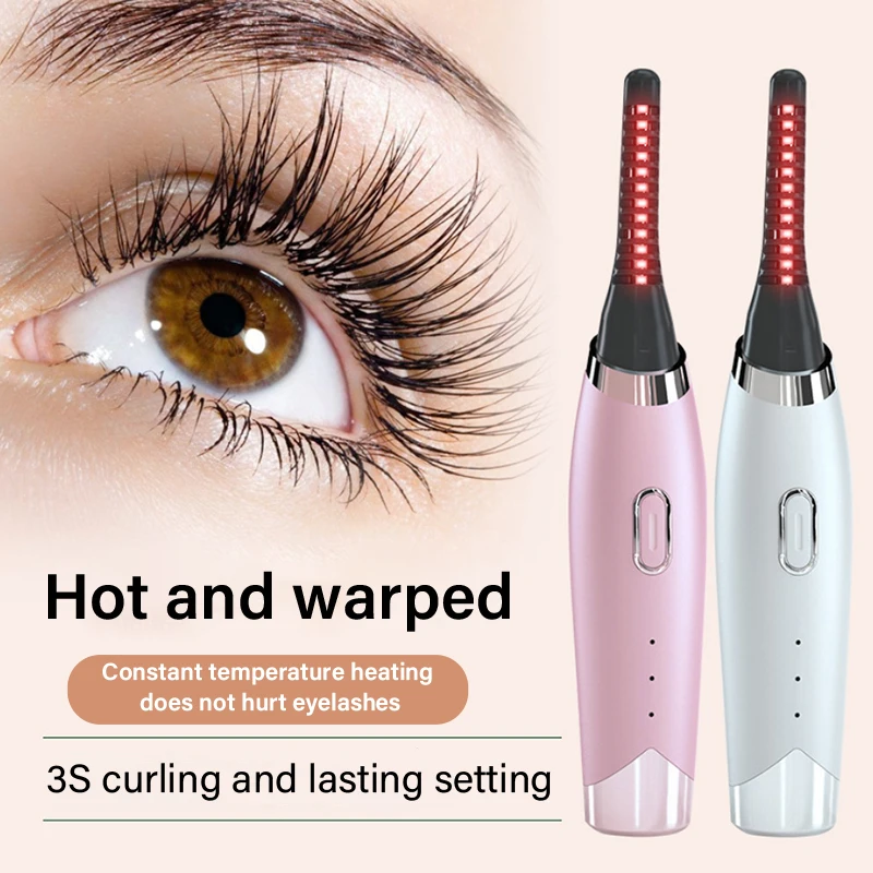 

Mini Electric Heated Eyelash Curler USB Rechargeable Long Lasting Beauty Makeup