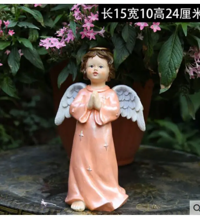 

Pray to little girl angel American style country retro Resin Figure Angel sculpture ornament home decoration statue