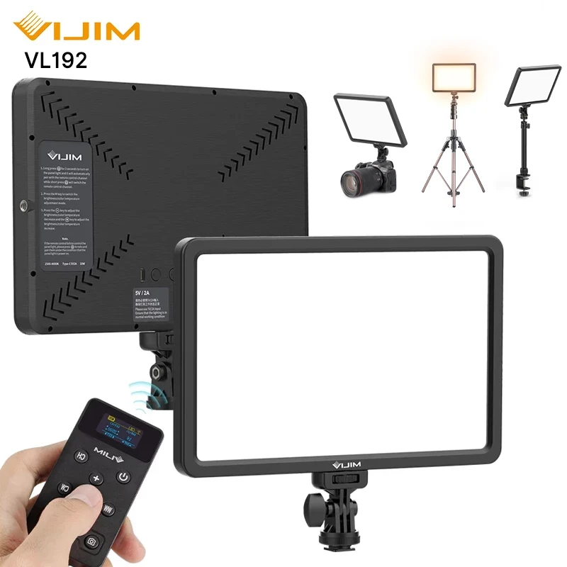 Светодиодная лампа для видеосъемки VIJIM VL192 2500K-9000K панельных фотографий освещение