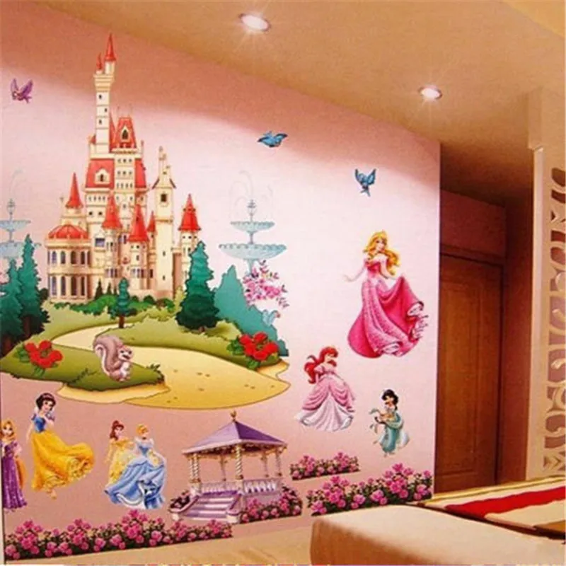 Removable Kids' Bedroom 3D Princesses Castle Wall Stickers Mural Art Decal Decor | Дом и сад