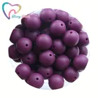 Teeny Зубы 100 шт., красное вино, жевательные круглые, 9-19 мм, Силиконовые Мягкие бусины для детской соски, сделай сам, держатель для ожерелья, аксессуары, подвеска