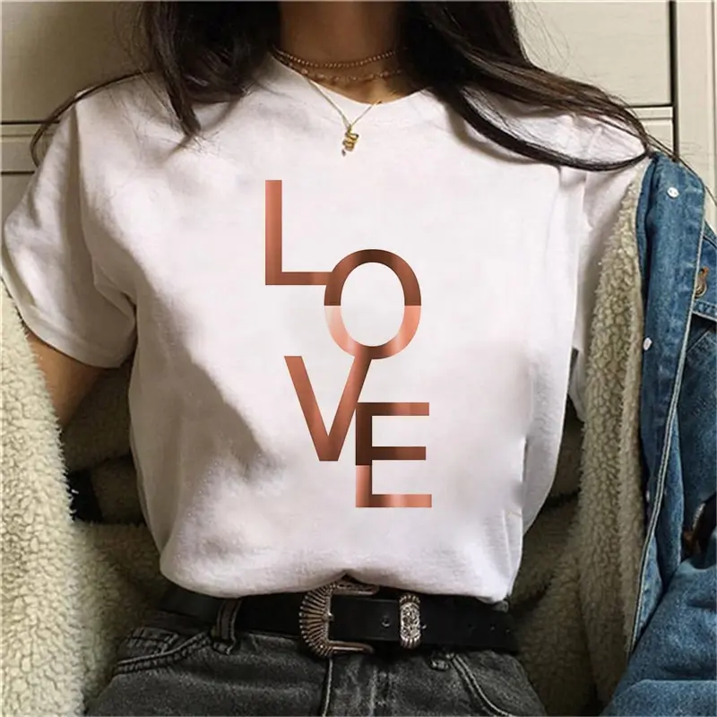 

T Shirt Women Beautiful Geometry Printed Graphic T-shirt Harajuku Tops Tee Cute Short Sleeve Animal Tshirt Female Tshirts