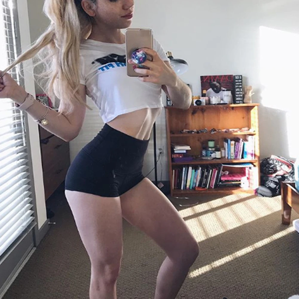 

Sexy High Waist Breathable Shorts Women's Sports Wear Workout Athletic Gym Fitness Yoga Short Pants Leggings Shorts