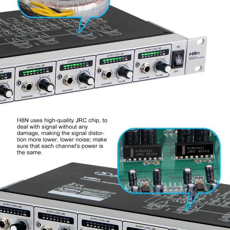 

headphone H8N Alctron amplifier used in stage performance, studio recording