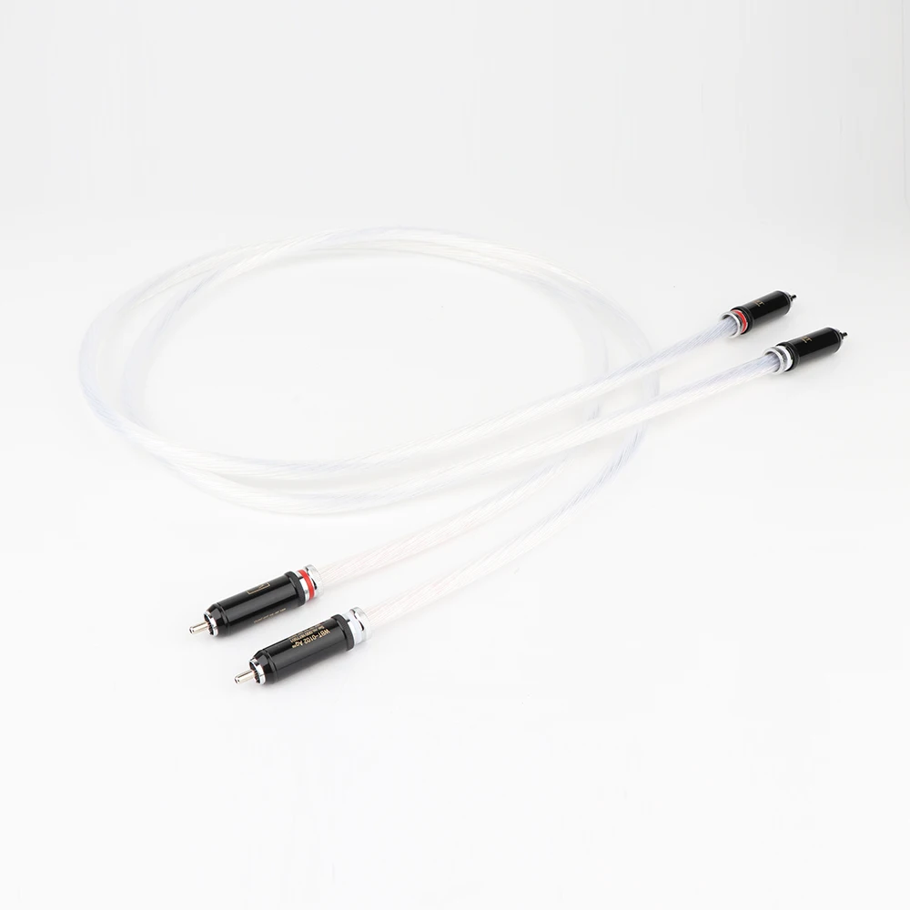 

Yter Pair 5N OCC Copper Silver Plated RCA Analogue Cable HIFI RCA Audio Cable For CD AMP