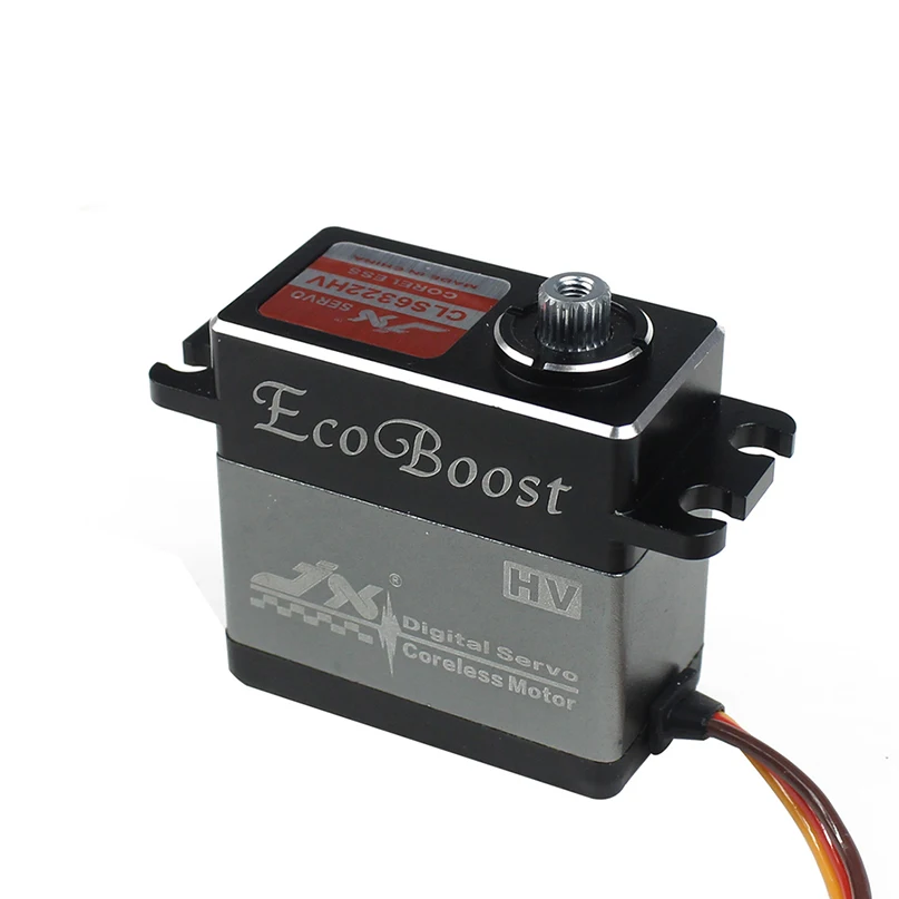 JX-Servo CLS6322HV, 21KG, gran par, 180 grados, alto voltaje, CNC, carcasa de aluminio, engranaje de Metal, Servo Digital sin n&uacute;cleo para helic&oacute;ptero teledirigido-5