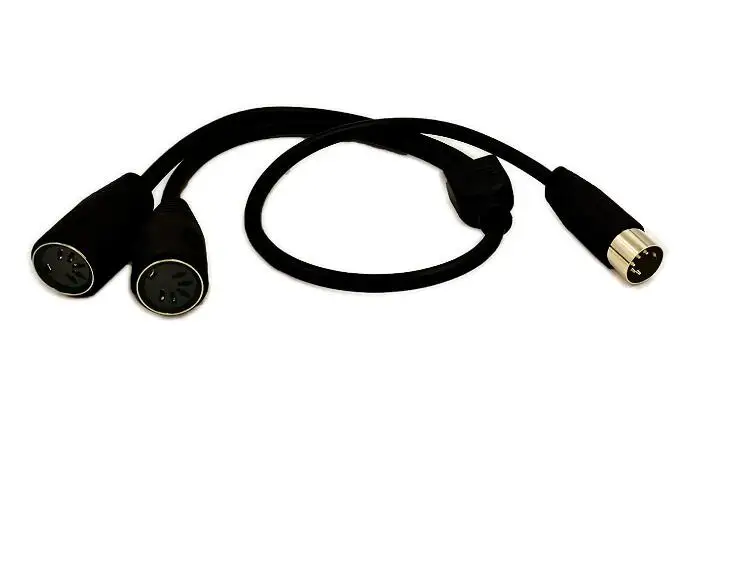 MIDI Cable 5 Pin DIN Plug Male to 2 Dual Female SmartPhone AUX Headphone Stereo Jack Adapter Y Splitter Extension | Электроника