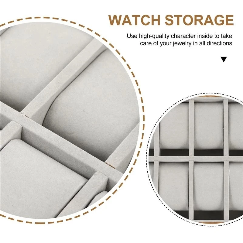 Деревянная витрина для часов 12 ячеек чехол-органайзер хранения наручных с