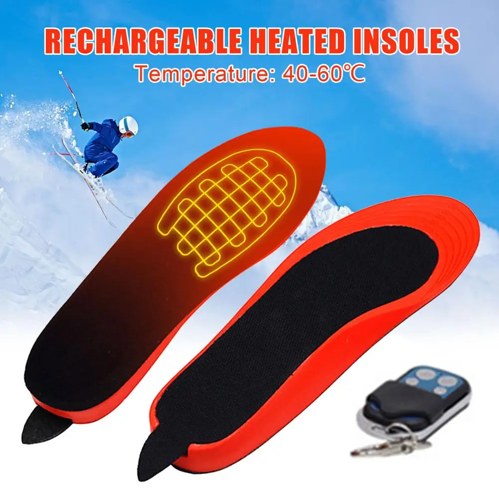 

Rechargeable Heated Insoles, Rechargeable Foot Warmer, Remote Control Wireless Foot Warmer For Men Women
