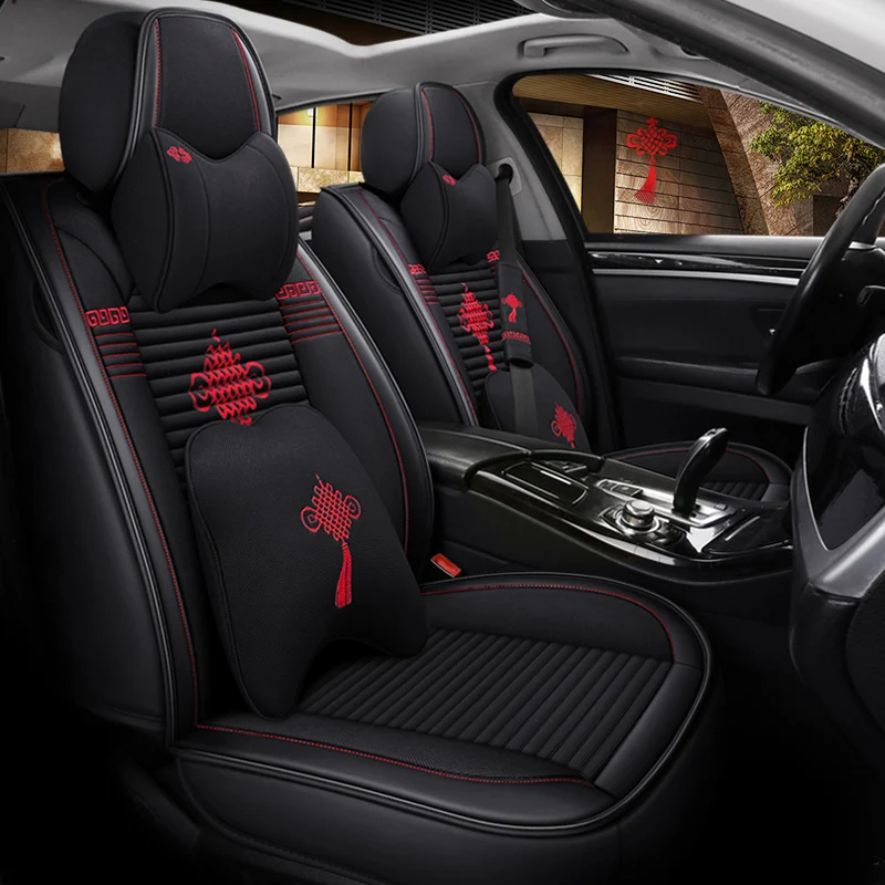 Чехол для автомобильного сиденья из искусственной кожи чехлы льняного волокна