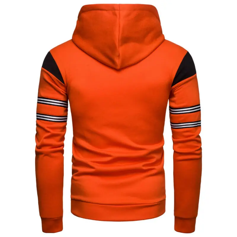 Мужская спортивная толстовка осенне-зимняя повседневная облегающая на молнии