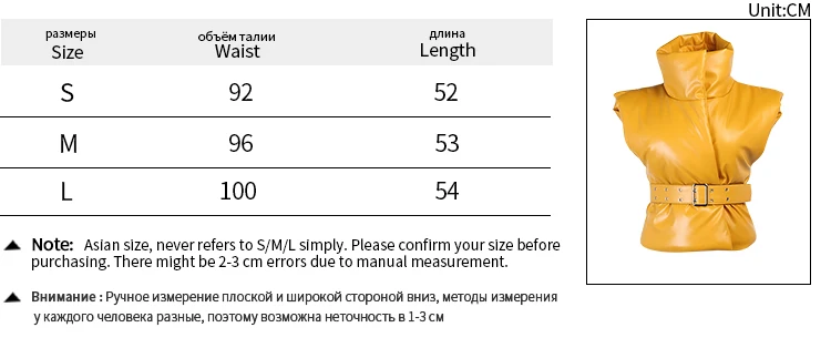 

Women Sleeveless Turtleneck Pu Leather Down Jacket With Belt Vest Tops Winter Fashion Streetwear Elegant Outfits Warm Outwear