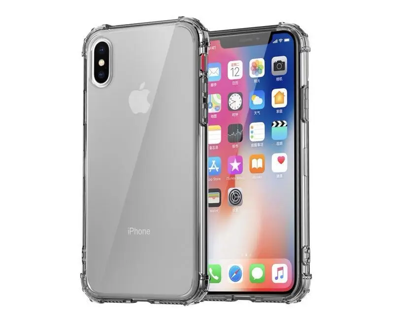 Gray Модный противоударный прозрачный силиконовый чехол для телефона для iPhone 11 Pro Max 8 7 6 6S Plus X XR XS Max Прозрачная защитная задняя крышка - Цвет: Gray