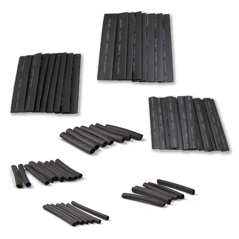 127Pcs Heat Shrink Tubes Wire Wrap Ratio 2:1 Electrical Cable Sleeve Assortment for Long Lasting Insulation Protection Tube Kit |