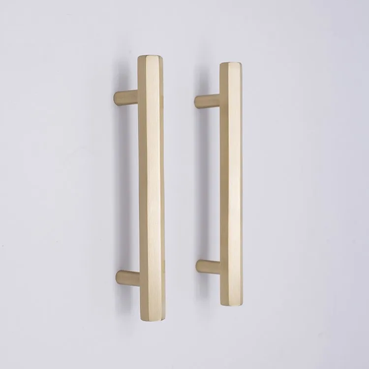 Мебель Handls золотая ручка Гардероб Ручки латунные шестигранные ручки для ящика