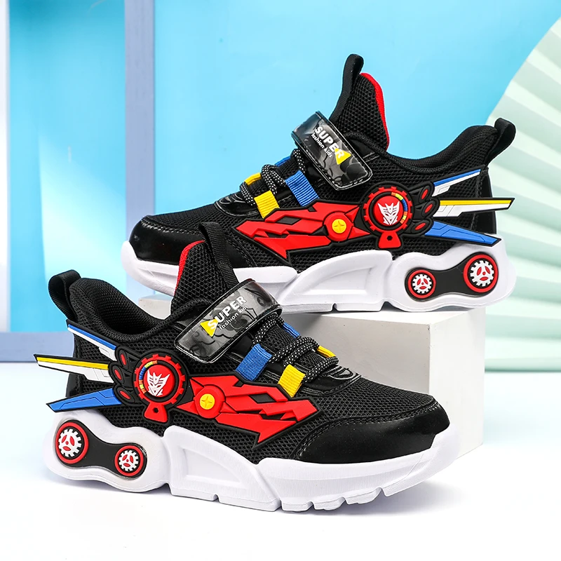 

Fashion Boys Shoes Cute Cartoon Kids Sneakers Breathable Mesh Walking Footwear Casual Children Flats Toddlers Tenis Basket