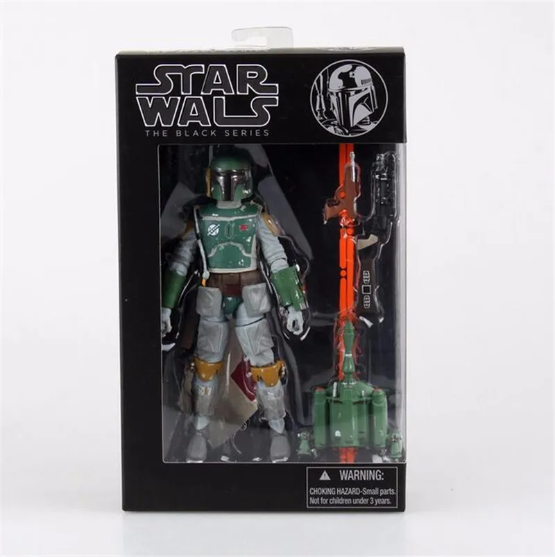 06 Boba Fett Звездные войны черная серия коробка Упаковка Силы Пробуждение Черная Серия 6 дюймов Pobaffite фигурка " Boba Фетт Подарочные игрушки - Цвет: 06 Boba Fett