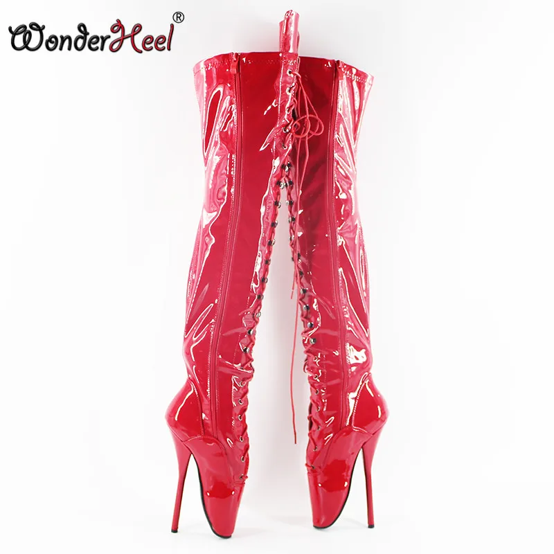 Wonderheel обувь с очень высоким каблуком 18 см балетная на каблуке шпильке выше колена