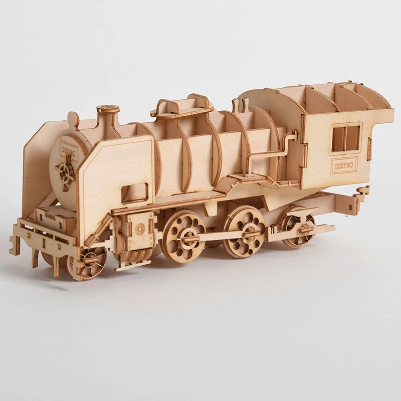 

Laser Cutting Sailing Ship Steam Locomotive Toys 3D Wooden Puzzle Assembly Wood Kits Decoration 3D Puzzle for Adults Children