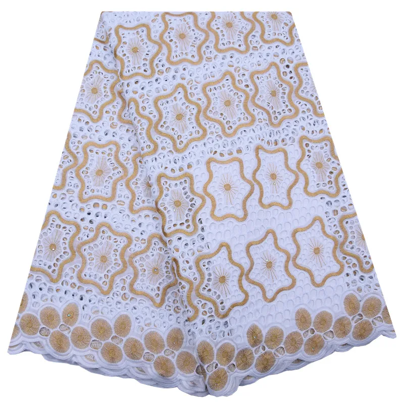 Хлопковая кружевная ткань Kalume в африканском стиле высококачественное