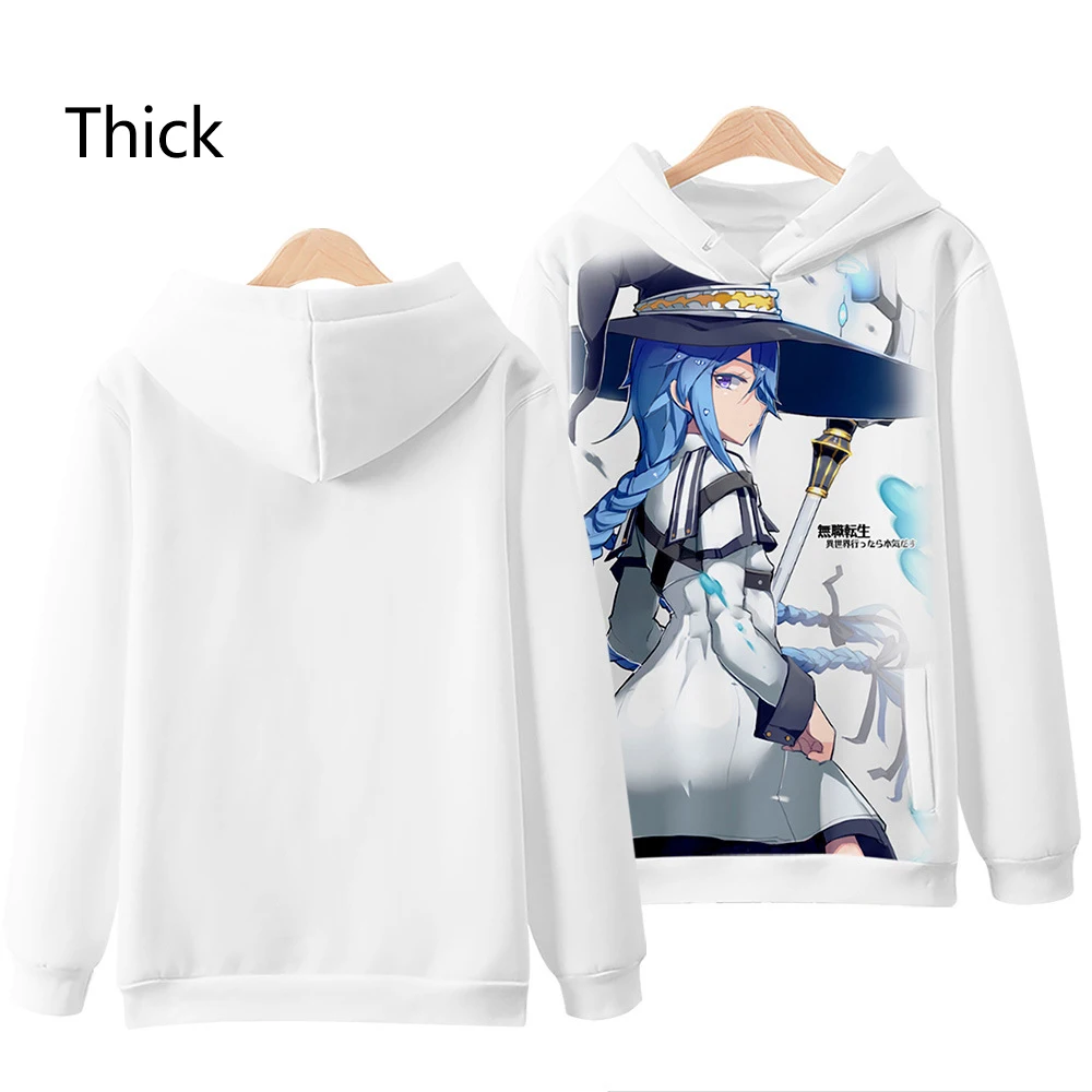 

New Anime Jobless Reincarnation Cosplay Hoodie Role Greyrat Rudeus Migurdia Roxy Print Fashion Casual Pullover Hoody